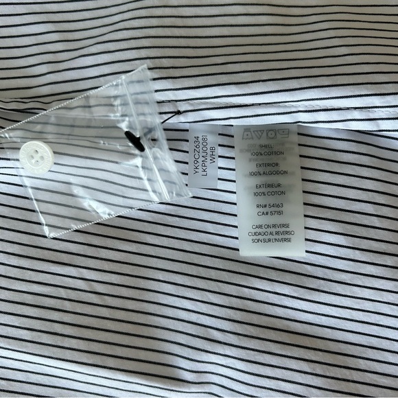 KARL LAGERFELD Women Striped Shirt w/ Bow on Sleeves and Lace Detail - Picture 6 of 6